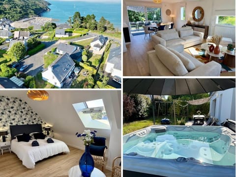Bird's eye view, Hot Tub, Living room, Bedroom