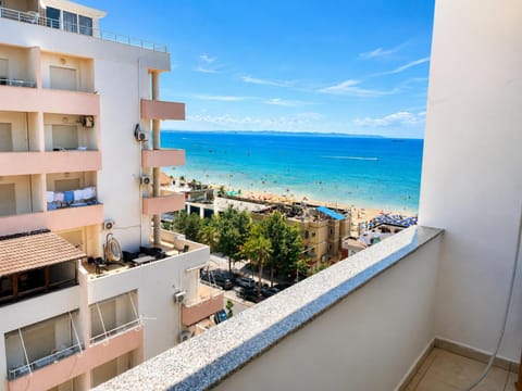Property building, Day, View (from property/room), Balcony/Terrace, Beach, Sea view