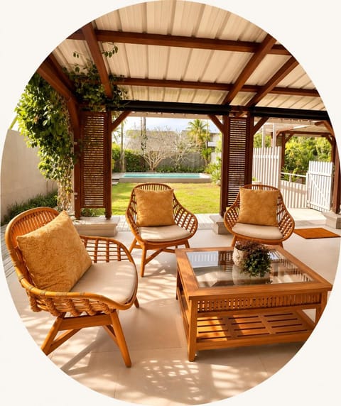 Patio, Garden, Living room, Seating area, Garden view