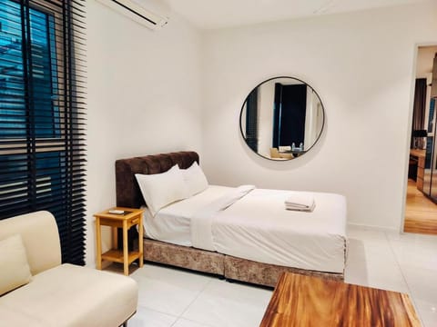 Bed, Living room, Bedroom