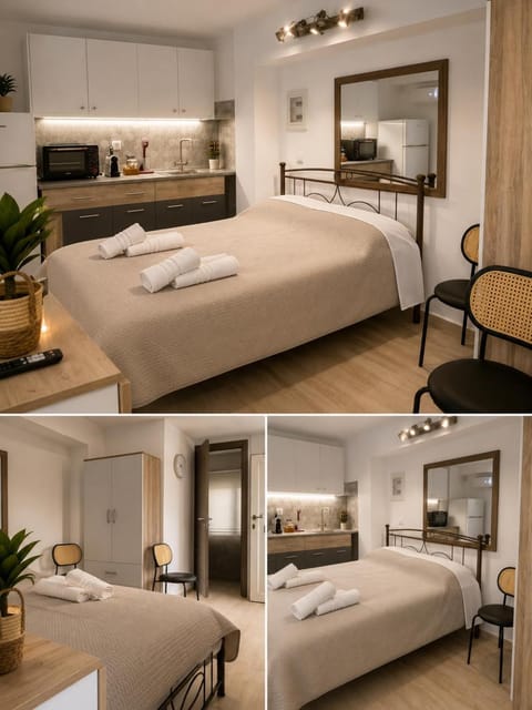 Bed, Kitchen or kitchenette, Bedroom