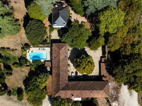 Property building, Day, Natural landscape, Bird's eye view, Garden, Pool view, Swimming pool