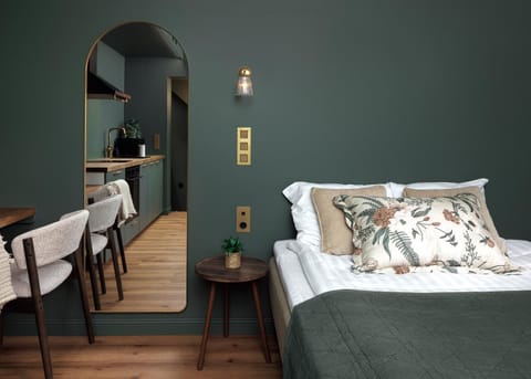 Bed, Kitchen or kitchenette, Decorative detail, Bedroom