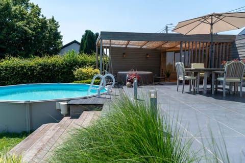 Patio, Garden, Garden view, Swimming pool, sunbed