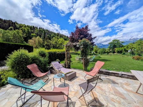 Patio, Garden, Mountain view, sunbed