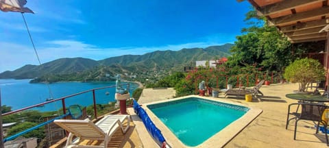 Natural landscape, View (from property/room), Balcony/Terrace, Pool view, Sea view, Swimming pool