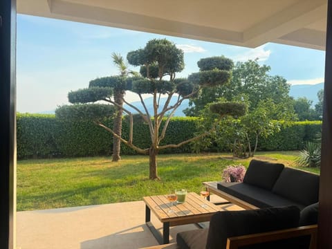 Patio, Living room, Seating area, Garden view