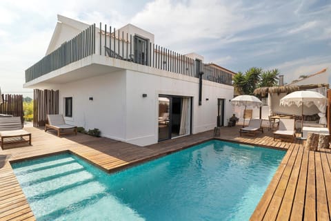 Property building, Living room, Swimming pool