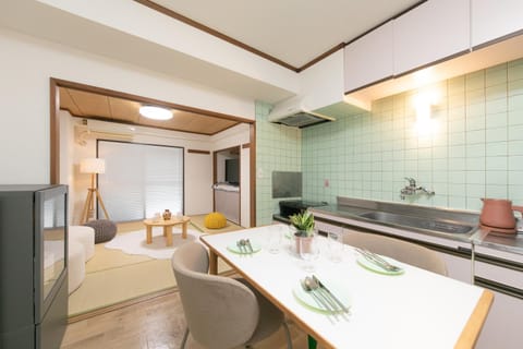 Kitchen or kitchenette, Living room, Dining area