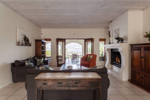Living room, fireplace