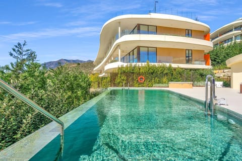 Property building, Spring, Day, Natural landscape, Mountain view, Pool view, Swimming pool