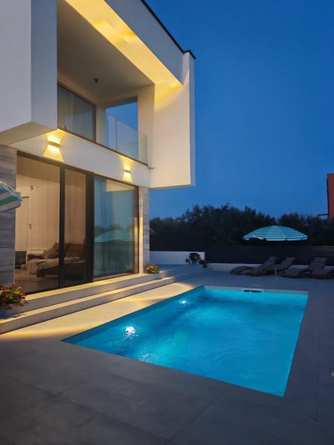Property building, Night, Pool view