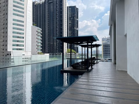 Property building, Day, View (from property/room), Pool view, Swimming pool, sunbed