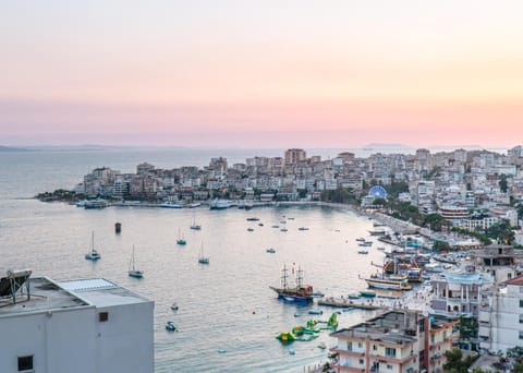 Day, City view, Sea view, Sunset