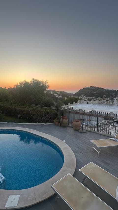Pool view, Sunset