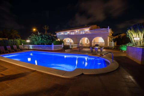 Night, Pool view, Swimming pool