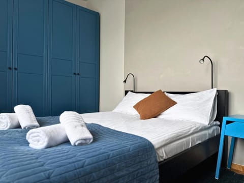 Bed, Photo of the whole room, Bedroom, towels, wardrobe