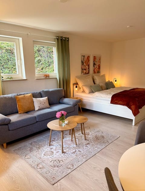 Bed, Living room, Bedroom