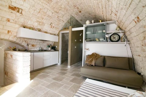 Kitchen or kitchenette, Living room, Seating area, Dining area, stove