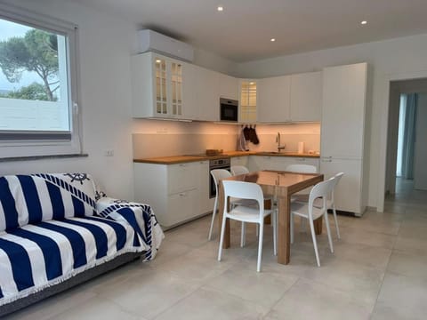 Kitchen or kitchenette, Living room, Seating area, Dining area, stove