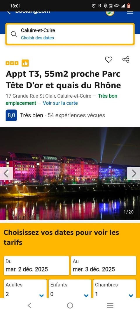 Appt T3, 55m2 proche Parc Tête D'or et quais du Rhône Apartment in Caluire-et-Cuire