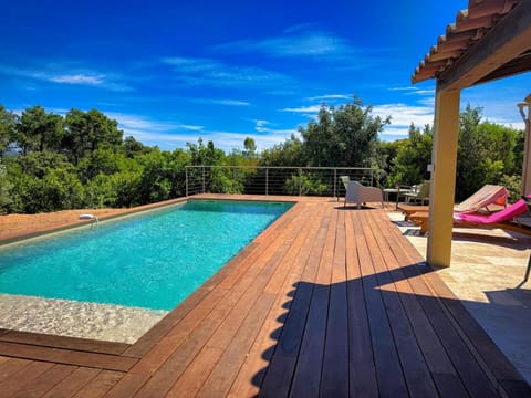 Patio, Natural landscape, Garden, Garden view, Pool view, Swimming pool, sunbed