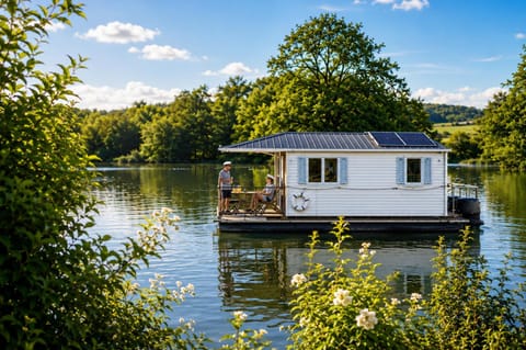 Property building, Natural landscape, River view