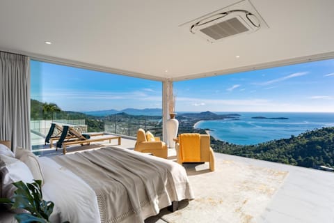 Bed, Day, Natural landscape, Bedroom, Mountain view, Sea view