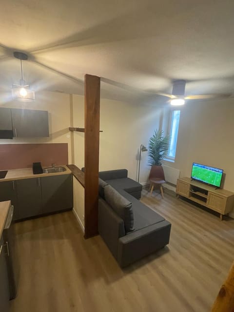 TV and multimedia, Kitchen or kitchenette, Living room, Seating area