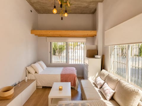 Bed, Living room, Bedroom
