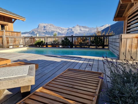 Natural landscape, Mountain view, Swimming pool, sunbed