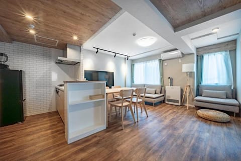 Kitchen or kitchenette, Living room, Dining area