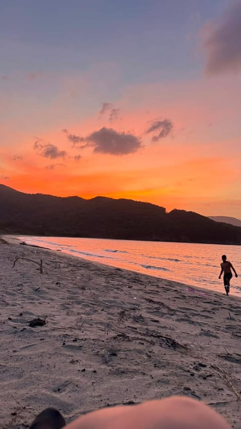 Natural landscape, Beach, Sea view, Sunset