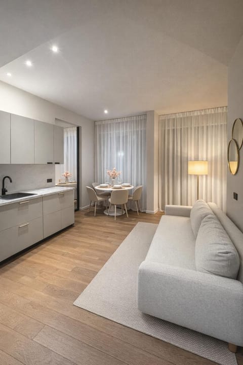 Kitchen or kitchenette, Living room, Dining area