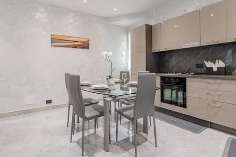 Dining area, oven, stove, kitchen