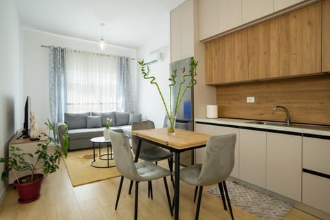 Living room, kitchen