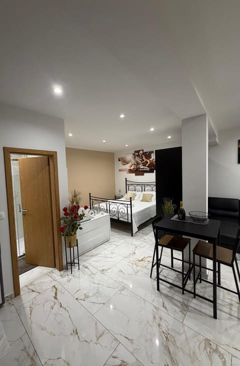 Bed, TV and multimedia, Living room, Photo of the whole room, Seating area, Bedroom