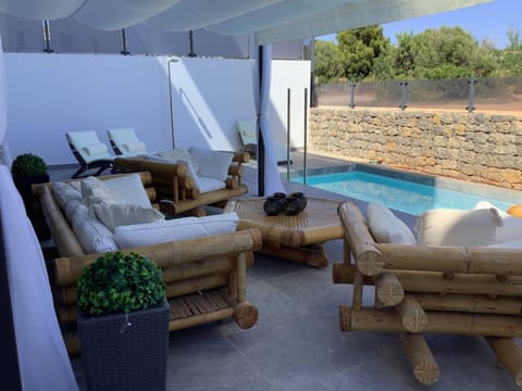 Patio, Day, Seating area, Pool view