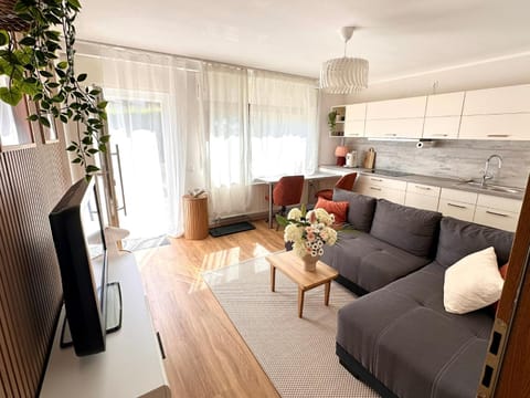 TV and multimedia, Kitchen or kitchenette, Living room, Seating area