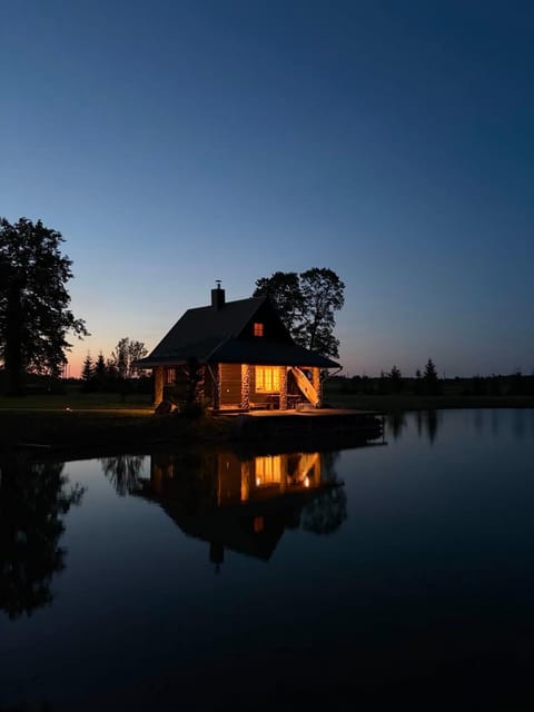 Property building, Night, Natural landscape, Lake view