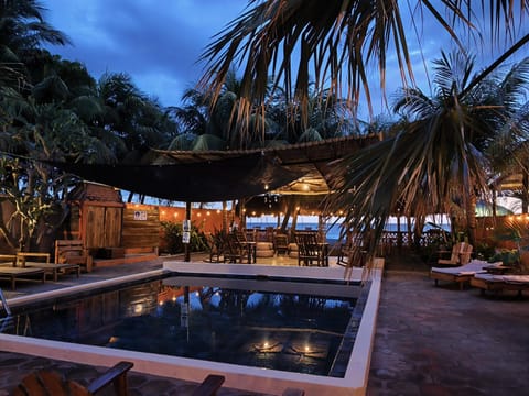 Patio, Pool view, Sea view, Swimming pool, Sunset, sunbed