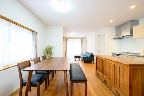 Kitchen or kitchenette, Living room, Dining area