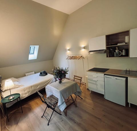 Bed, Kitchen or kitchenette, Photo of the whole room