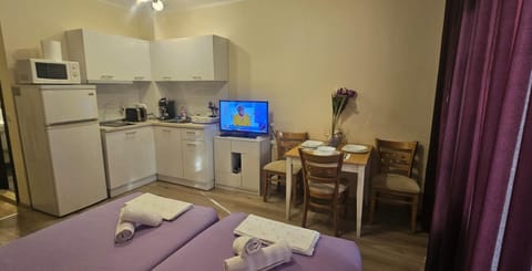 TV and multimedia, Kitchen or kitchenette, Dining area, Bedroom, stove, toaster
