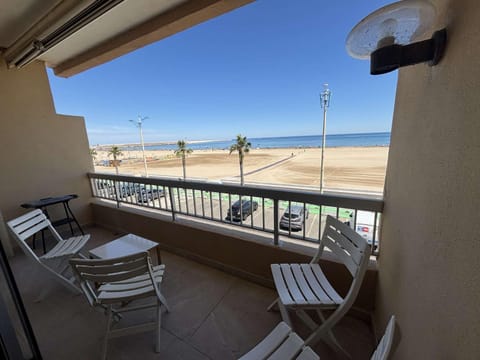 Patio, Day, View (from property/room), Balcony/Terrace, Beach, Sea view