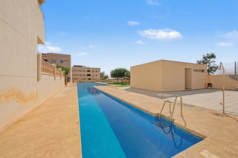 Property building, Living room, Swimming pool