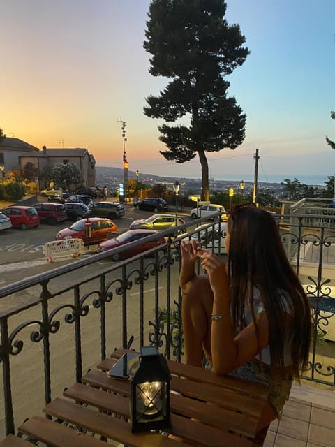 Natural landscape, View (from property/room), Balcony/Terrace, Sea view, Sunset