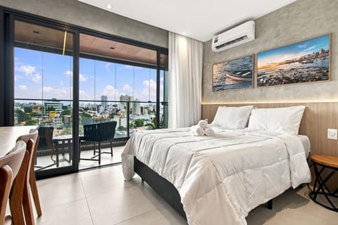 Bed, Balcony/Terrace, Photo of the whole room, Bedroom, air conditioner