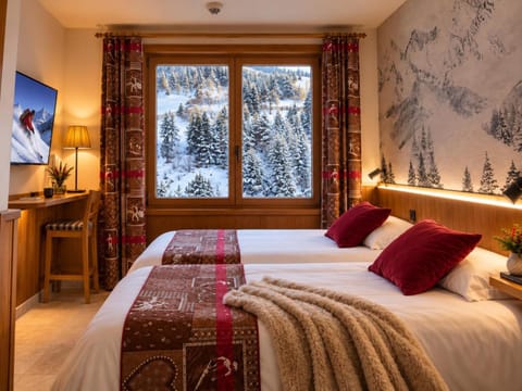 Bed, Winter, TV and multimedia, Photo of the whole room, Bedroom