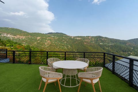 Patio, Spring, Day, Natural landscape, View (from property/room), Balcony/Terrace, Dining area, Mountain view